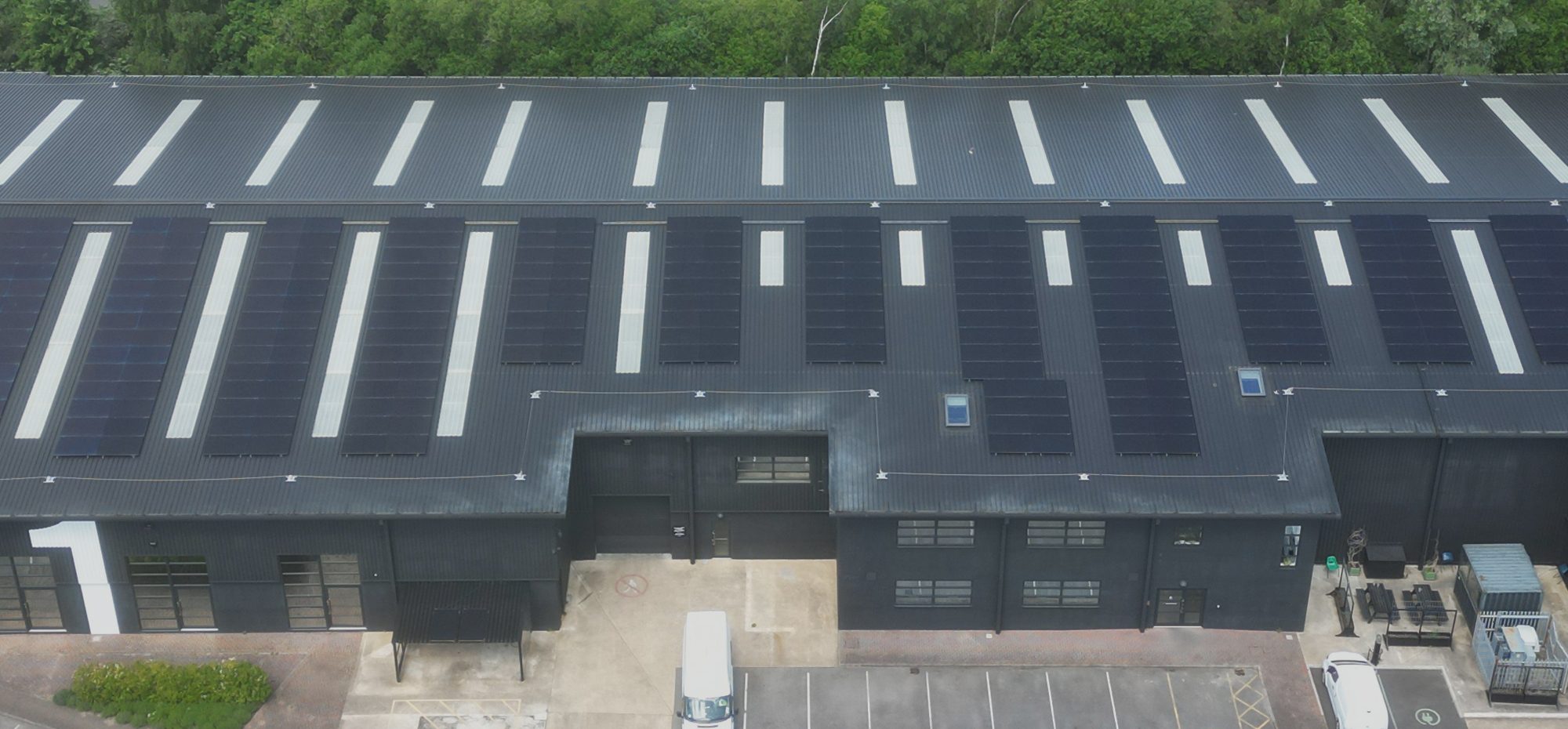 Solar panels for warehouses banner