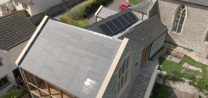 Pilton Church - solar slates & solar panels