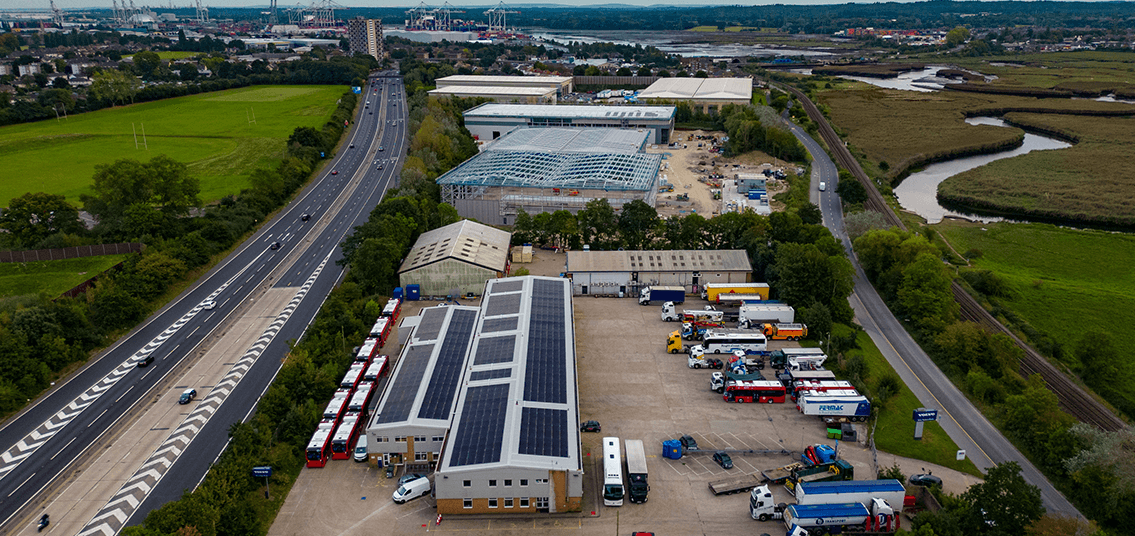 Solar panel installation for a transport and logistics business in the UK