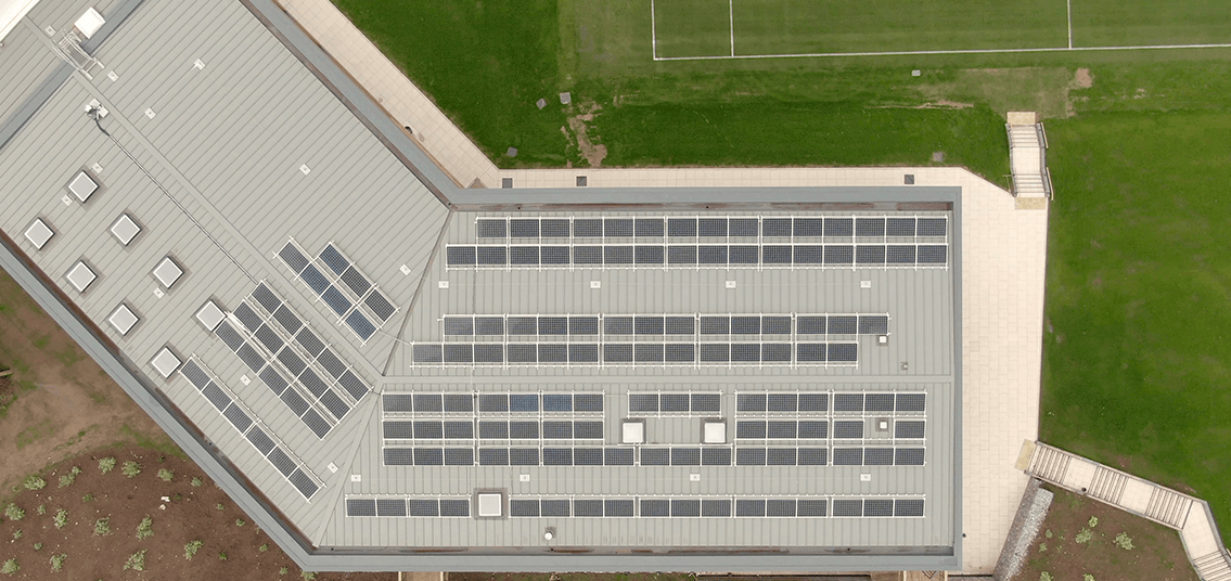 Sports Training Ground Flat roof solar