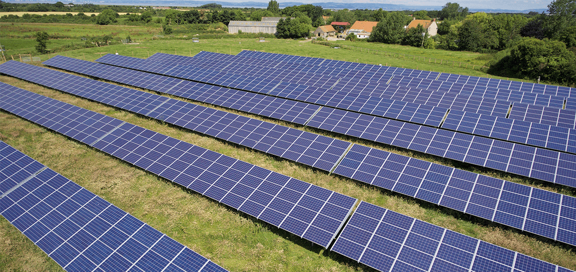 Ham Lane Solar park aerial image
