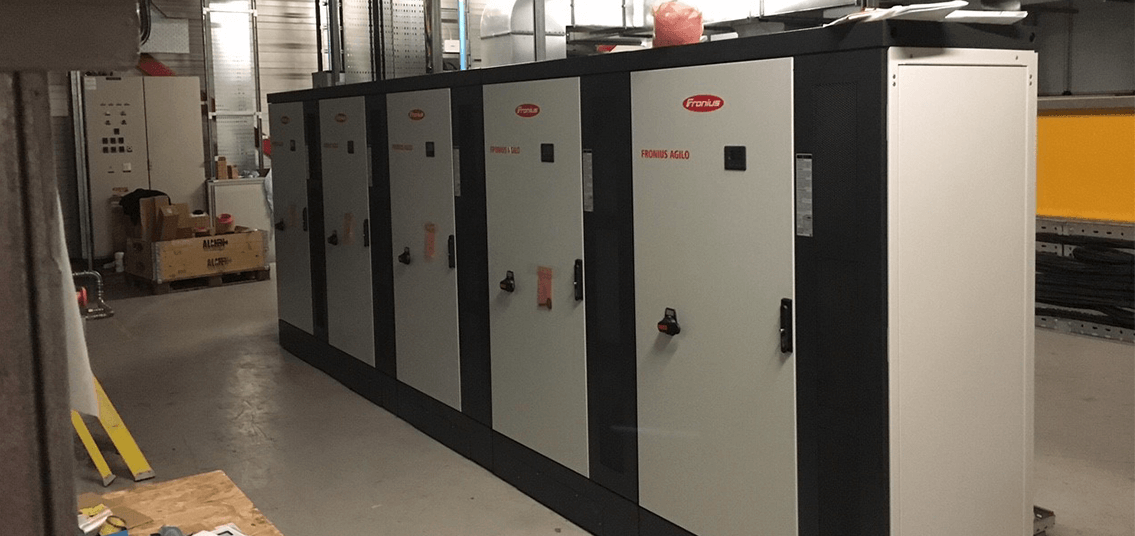 Large scale solar panel inverters
