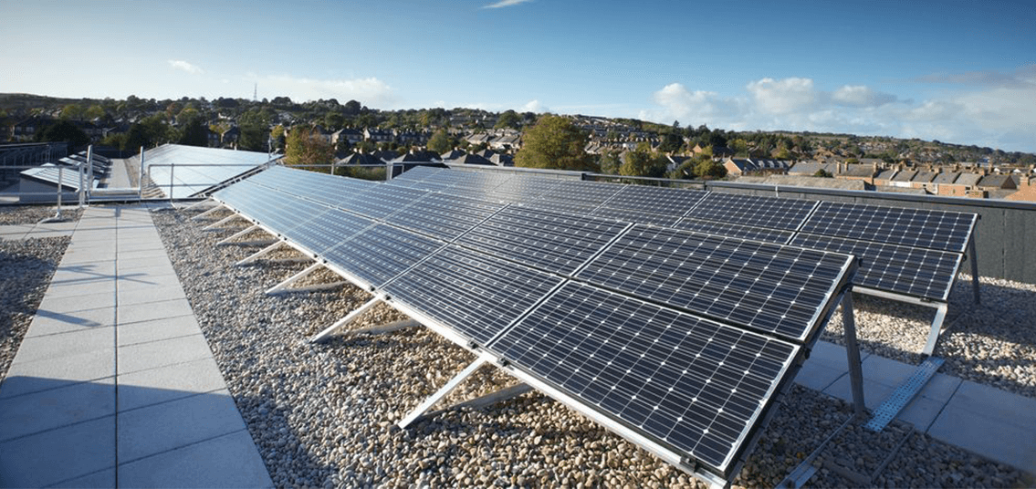 Montgomery School view of solar panels