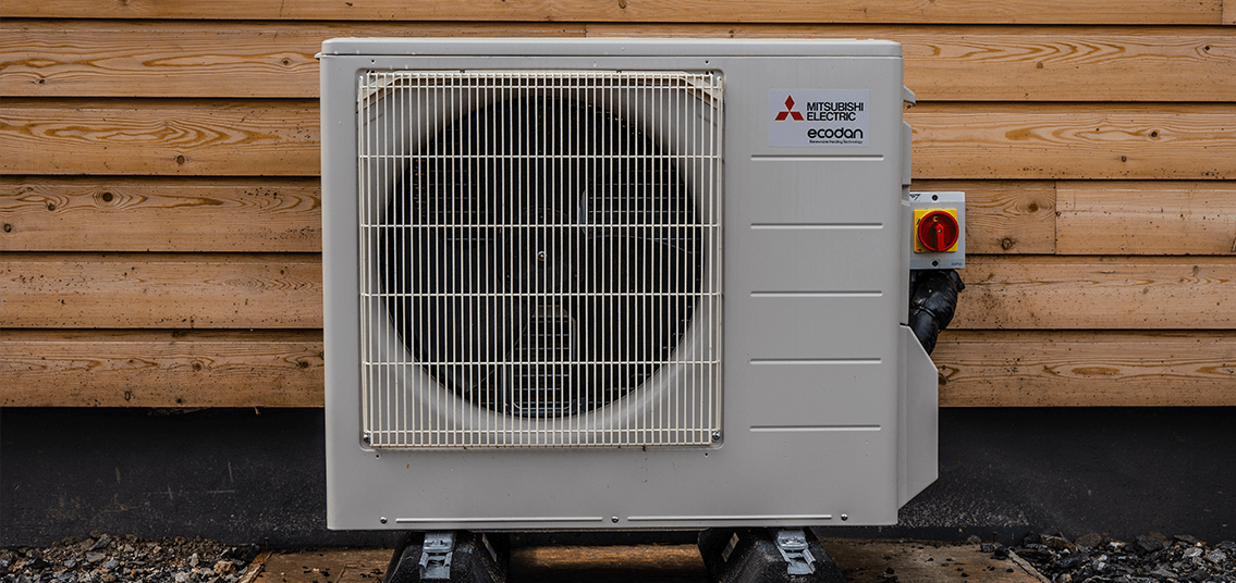 New build home Mitsubishi Ecodan heat pump
