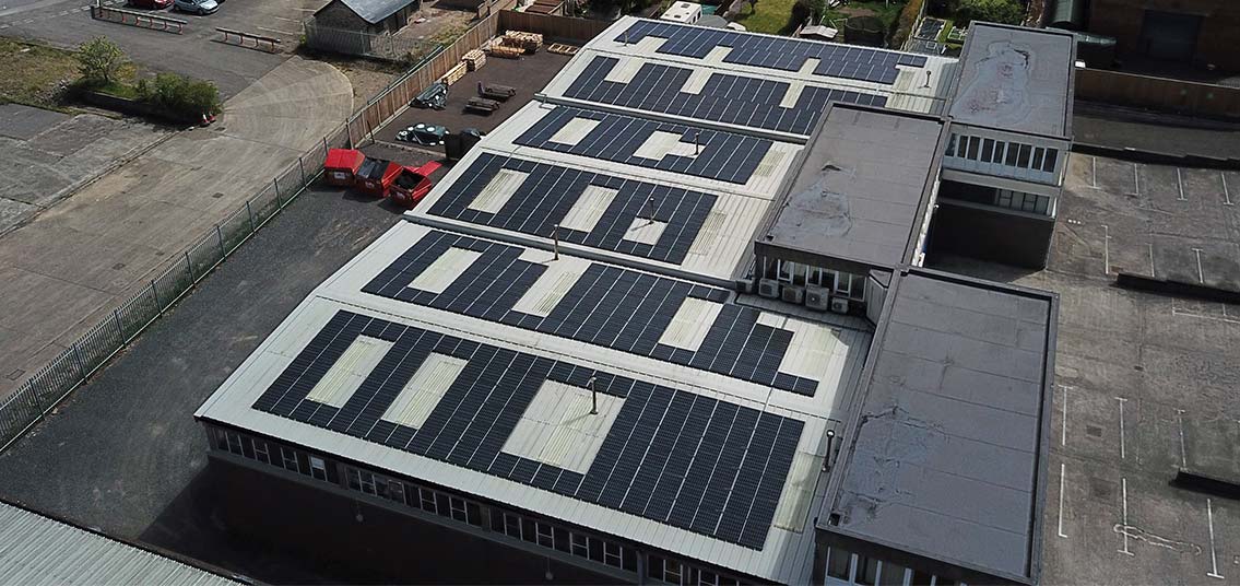 Nylaplas solar PV panels aerial view
