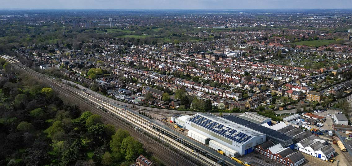 Plasser UK manufacturing solar panel installation