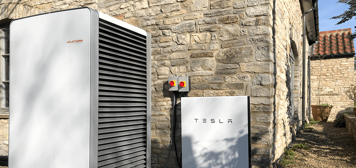 Residential solar panel project heat pump