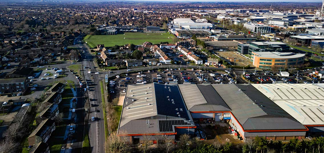 Solar PV system installed on Lidl supermarket