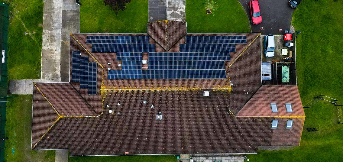 St Marys RFC solar PV system aerial view
