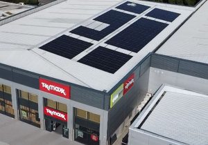 Solar panels installed on TK Maxx roof for commercial landlord by SolarSense