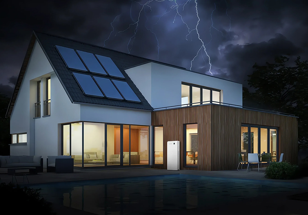 Solar panel and battery storage installation