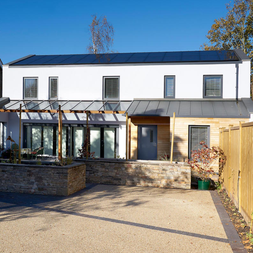 Solar panels on a home